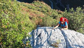 Die letzten lohnenden Meter der Semiramide im Val di Ledro