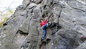 Birgit Auer in der Route "Wasseramsel go home", 6