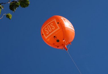 Ballon des AirMarkers in der Luft