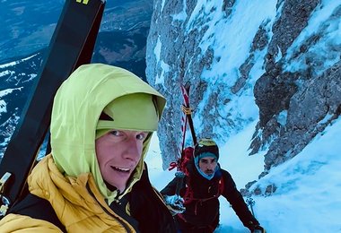 Die beiden Erstbegeher - Now or Never an der Göll Ostwand