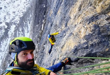 Via l cajin - Pordoi Westwand 