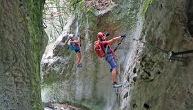 In Teil 1 der Ferrata Rio Sallagoni 