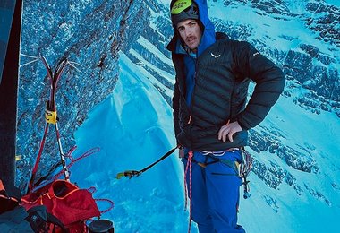 Bei einer Rast mit Kochen - Now or Never an der Göll Ostwand