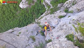 in der ersten Seillänge