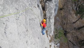 2. Crux in der ersten Seillänge