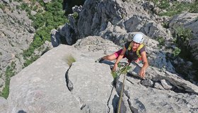 Am Ende der vorletzten Seillänge.