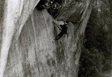 Bernd und Gefährten in der Schwager-Nordwand (1970