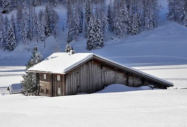 Perfekte Winterlandschaft beim Anmarsch zur Arena