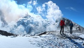 Am Nordkrater - Etna Skitour Nord - Ätna