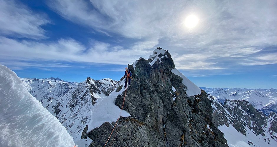 Auf dem Grat zwischen Mittereggspitze und Galtenkogel.