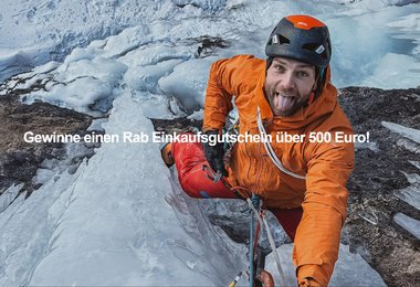 Rab und bergsteigen.com verlosen einen 500,- Euro Einkaufsgutschein für den Rab-Shop