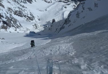 Der steilste Teil der Ortler Nordwand (c) Matthias Aberer