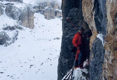 Simon Gietl in der Route Pandora (c) Vittorio Messini