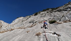 Perfekte Platte in der dritten Seillänge.