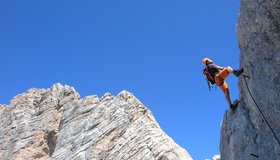 Tolle, ausgesetzte Passagen im Johann-Klettersteig