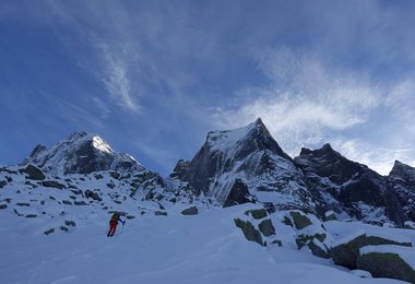 Im Zustieg Richtung Nordkante. (Foto M.Schenk)