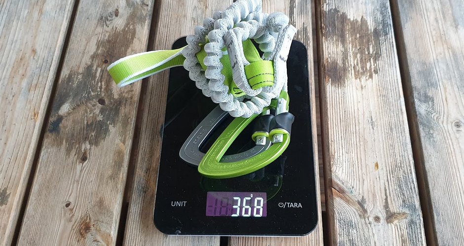 Das Edelrid Cable Kit Ultralite 6 wiegt bei uns 368 Gramm