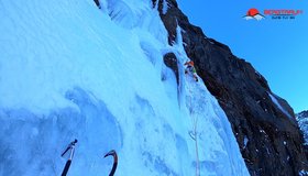 Martin in der spektakulären dritten Seillänge