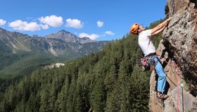 Tolles Panorama - vierte Seillänge.