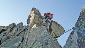 Eine der steilen Gratpassagen.