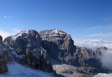 Die Brenta mit der Via delle Bocchette 