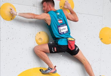 Nicolai Uznik im Boulder Finale (c) IFSC