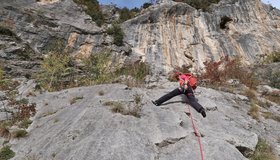 Die Platten in der zweiten Seillänge.