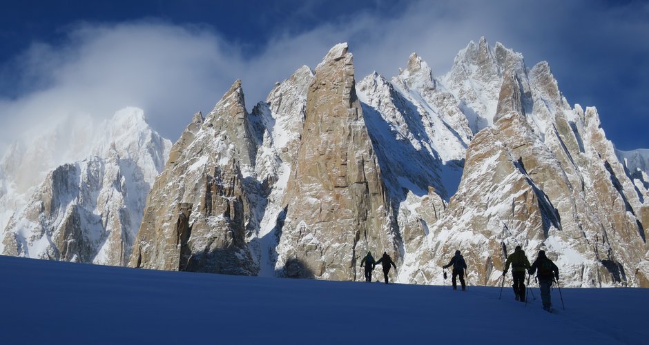 Eine Tourengruppe am Mer de Glace - Chamonix (c) Andreas Jentzsch