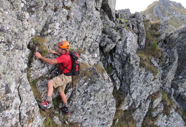 Mit dem Badile Combin GTX unterwegs im leichten Fels 