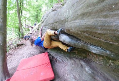 Michael an seinen geliebten Boulderfelsen (c) Michael Füchsle