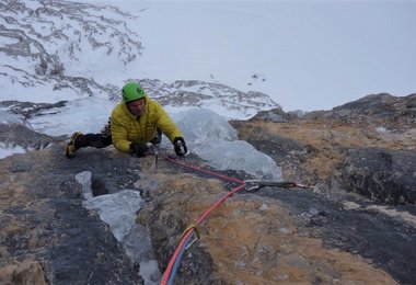 Markus in der 3. Seillänge (c) Peter Zischg