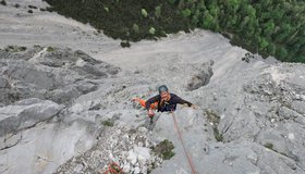 Am Ende der letzten Seillänge.