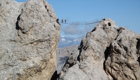 Die Hängebrücke Ponte Cristallo