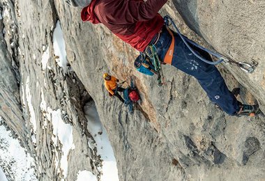 Mich Kemeter in der "Unendlichen Geschichte" (320 m, 8b+) (c) Stefan Fritsche