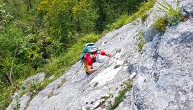 Die Tour "Im 7 Himmel" wurden von den Erstbegehern mit viel Liebe geputzt. 