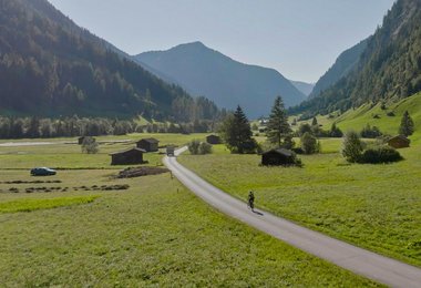 Martin starting his bike journey in  the Valser Tal - @MarioKaeppeli