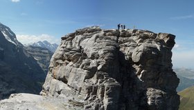 Die letzten Meter auf den Gipfelpilz des Rotstock