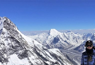 Das Panorama beim Aufstieg auf den K2.