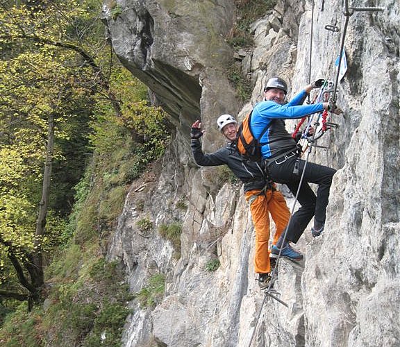 durchgehend schöner Klettersteig