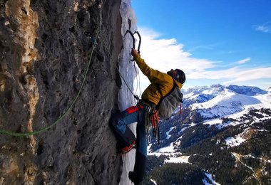 Via l cajin - Pordoi Westwand