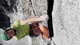 Manuel Gietl in der Route  "Lebensstil" Durrer Spitze