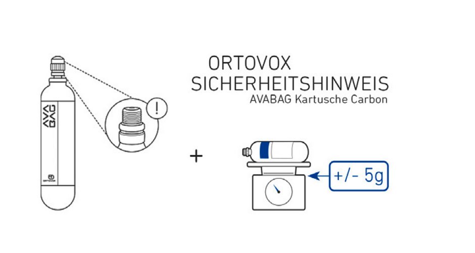 Erneuter Sicherheitshinweis zur Avabag Carbon Kartusche von Ortovox