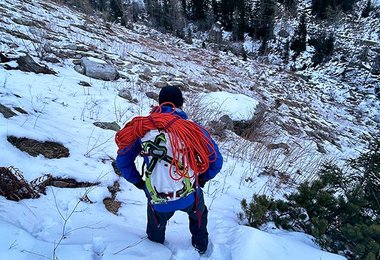 Jänner 2025 - natürlich mach der Exped Icefall beim Eisklettern die besten Figur!