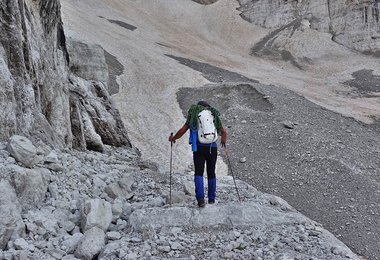 Unterwegs mit dem Exped Icefall 30 in der Brenta.