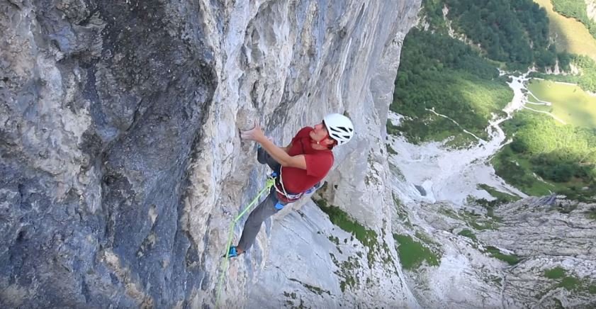 Roland Hemetzberger in Delirium 8c, Fleischbank Ostwand