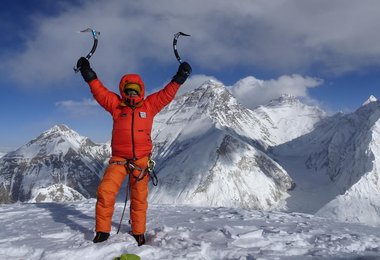 Zsolt Torok auf dem Gipfel des Pumori (c) Zsolt Torok