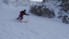 Herwig Ferstl im unteren Teil der Rinne