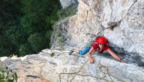 Die aalglatte Verschneidung in der dritten Seillänge.