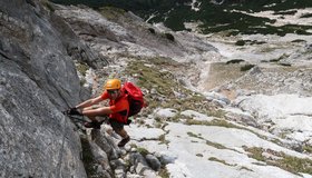 Steile Passagen im Steig zur Mayrbergscharte.