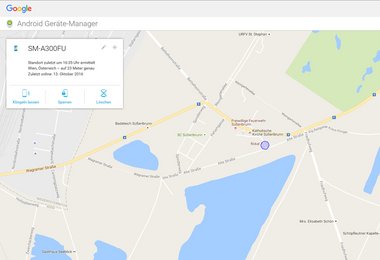 Den Aufenthaltsort des Vermissten über die Smartphone-Suche bestimmen.